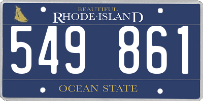 RI license plate 549861