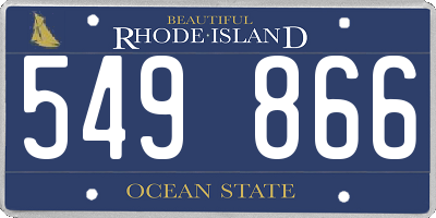 RI license plate 549866