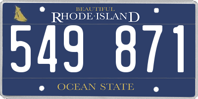 RI license plate 549871