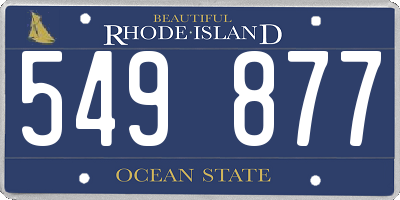 RI license plate 549877