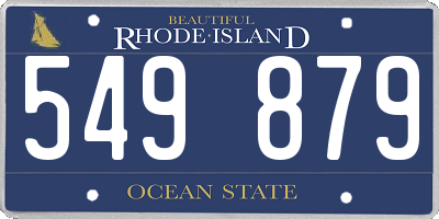 RI license plate 549879