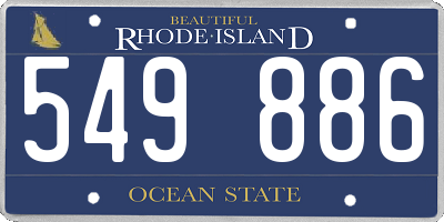 RI license plate 549886