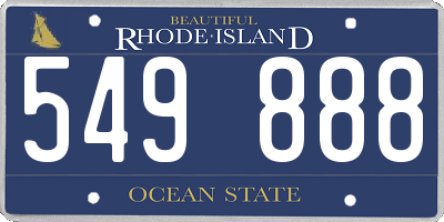 RI license plate 549888
