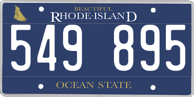 RI license plate 549895