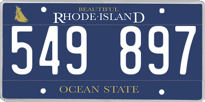 RI license plate 549897