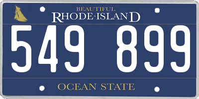 RI license plate 549899