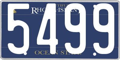 RI license plate 5499