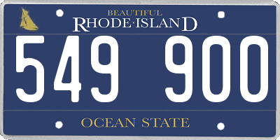 RI license plate 549900