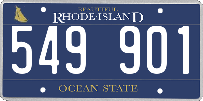 RI license plate 549901