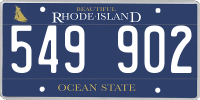 RI license plate 549902