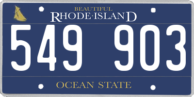 RI license plate 549903