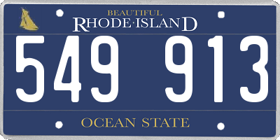 RI license plate 549913
