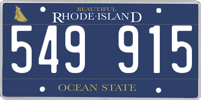 RI license plate 549915
