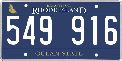 RI license plate 549916