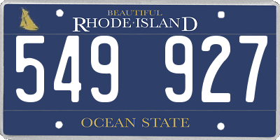 RI license plate 549927