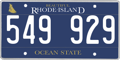RI license plate 549929