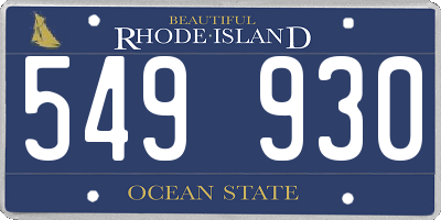 RI license plate 549930