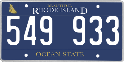 RI license plate 549933
