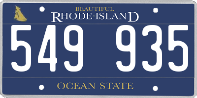RI license plate 549935