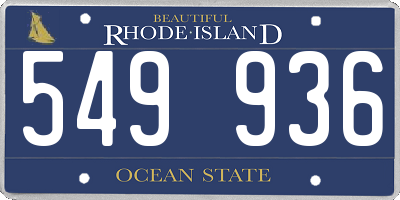 RI license plate 549936