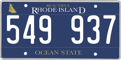 RI license plate 549937