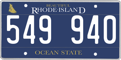 RI license plate 549940