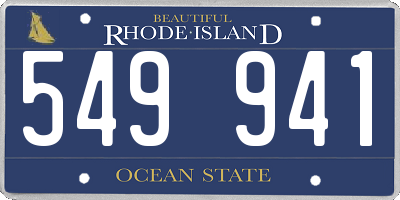 RI license plate 549941