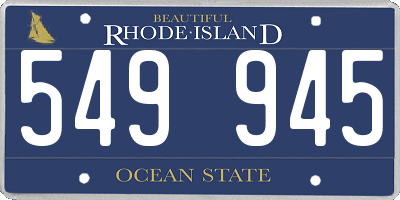 RI license plate 549945