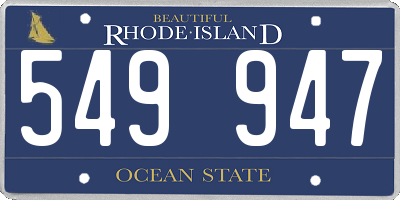 RI license plate 549947