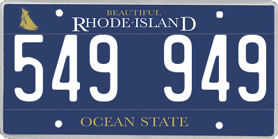 RI license plate 549949