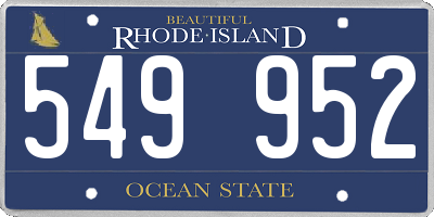 RI license plate 549952