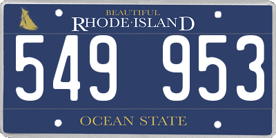 RI license plate 549953