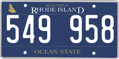 RI license plate 549958