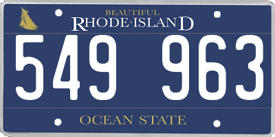 RI license plate 549963