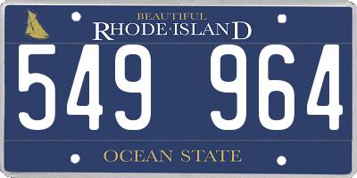 RI license plate 549964