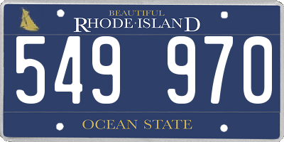 RI license plate 549970