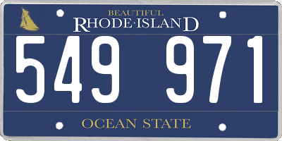 RI license plate 549971