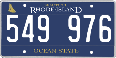 RI license plate 549976