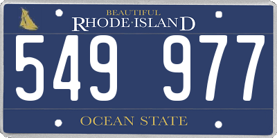 RI license plate 549977