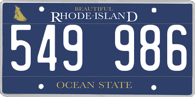 RI license plate 549986