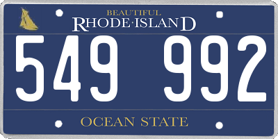 RI license plate 549992