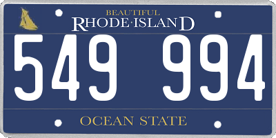 RI license plate 549994