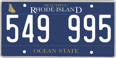 RI license plate 549995