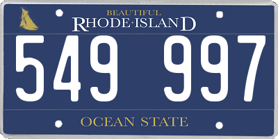 RI license plate 549997