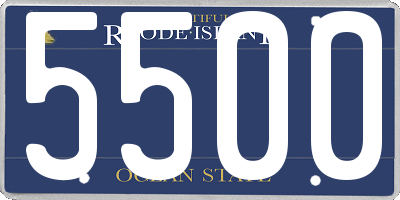 RI license plate 5500