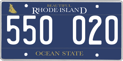 RI license plate 550020