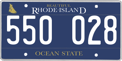 RI license plate 550028