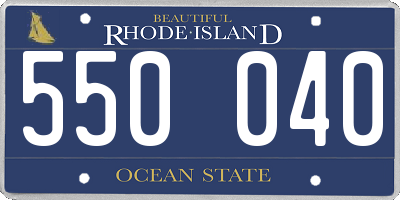RI license plate 550040