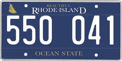 RI license plate 550041