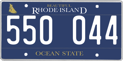 RI license plate 550044